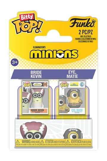 Minions Bitty POP! Vinylfiguren 2-pack Bruid Kevin & Eye, Matie 2 cm