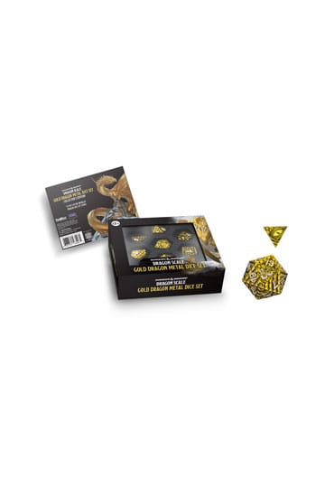 Dungeons & Dragons Premium metalen dobbelstenenset Dragon Scale goud (7)