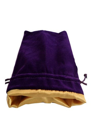 Fanroll Dice Bag Velvet paars met goud satijnen klein