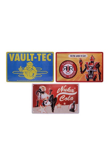 Fallout Tin Signs 3 Pack Brands