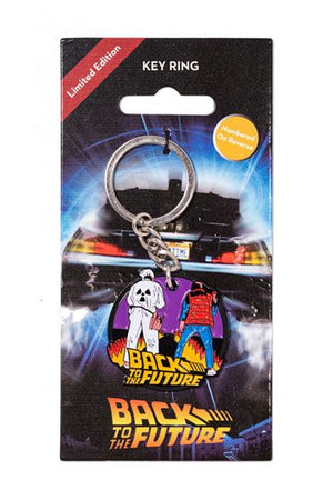 Terug naar de toekomstige metal keychain Marty & Doc