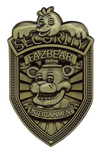 Vijf Nachten bij Freddy's Replica Beveiligingsbadge Antiek Messing Editie
