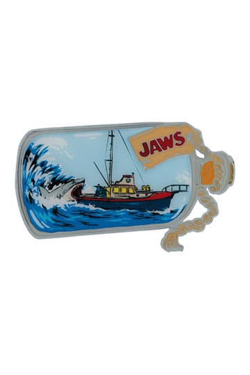Jaws Pin Badge 50e verjaardag schip in fles