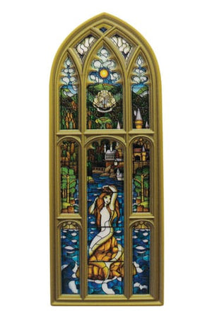 Harry Potter hars plaquette zeemeermin glas-in-loodraam