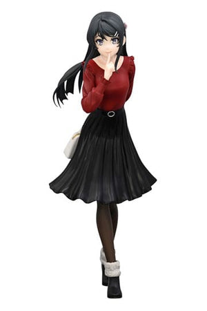 Rascal droomt niet van Bunny Girl Senpai Trio-try-it PVC standbeeld Mai Sakurajima Winteroutfit Ver. 21 cm