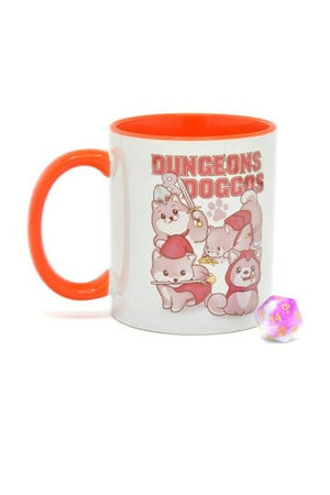 Glassstaff cadeauset mok en dobbelstenen D20 Dungeons and Doggos