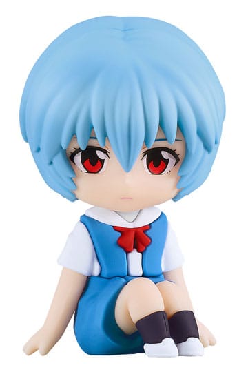 Herbouw van Evangelion Rubber Mascot Nendroid Plus Minifiguur Rei Ayanami 8 cm