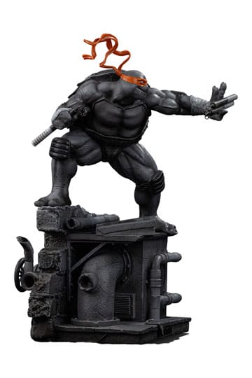 Teenage Mutant Ninja Turtles Art Scale Statue 1/10 Michelangelo Zwart-witte variant 26 cm heo exclusief