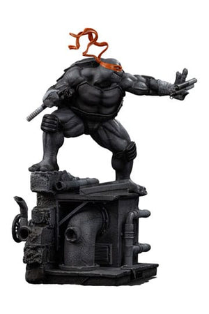 Teenage Mutant Ninja Turtles Art Scale Statue 1/10 Michelangelo Zwart-witte variant 26 cm heo exclusief