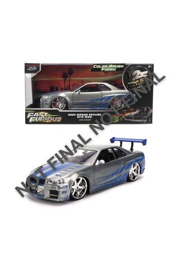 Fast & Furious gegoten voertuig 1:24 jubileum Nissan Skyline 19 cm