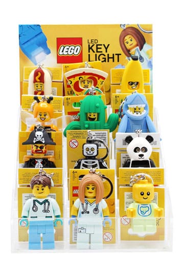 LEGO Acryl toonbankdisplay met 12 oplichtende sleutelhangers