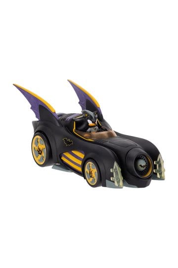 DC x Sonic - The Hedgehog Actiefiguur met voertuigschaduw Batman & Batmobile 6 cm