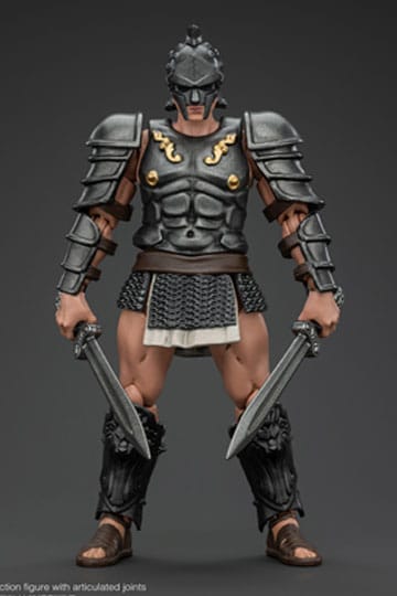 Strifactie Figuur 1/18 Romeinse gladiator Dimachaerus gladiator 11 cm