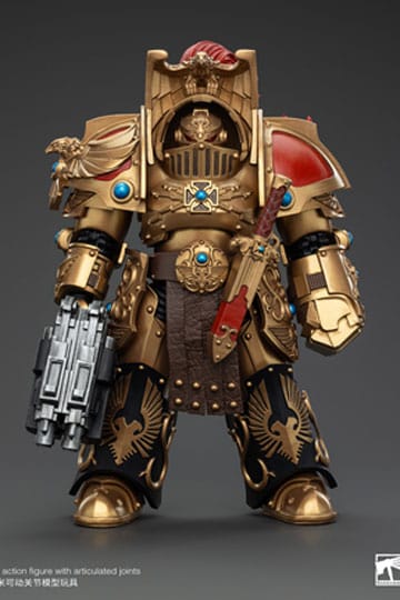 Warhammer the Horus Heresy Action Figuur 1/18 Legio Custodes Aquilon Terminator Squad Aquilon met Lastrum Storm Bolter 14 cm