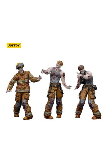 Zombie Dark Source-actiefiguren 3-pack Brandweerlieden 8 cm