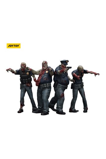 Zombie Dark Source-actiefiguren 4-pack Politie (mannelijk) 8 cm