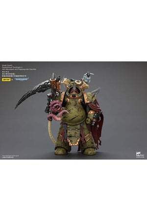Warhammer 40k actiefiguur 1/18 Death Guard Deathshroud Terminator 2 met Manreaper en Plaguespurter handschoen 14 cm