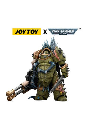 Warhammer 40.000 actiefiguur Death Guard Blightlord Terminator 1 met Reaper Autocannon en Bubotic Blades 14 cm