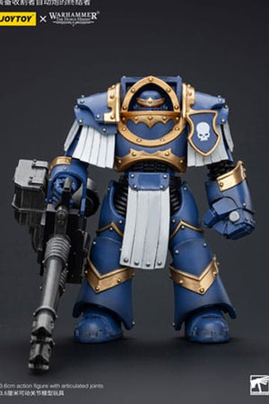 Warhammer the Horus Heresy -actie Figuur 1/18 Uitramarines Cataphractii Terminator Squad Terminator met Reaper Autocannon 14 cm