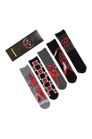 Marvel Sokken 5-pack Deadpool L-XL