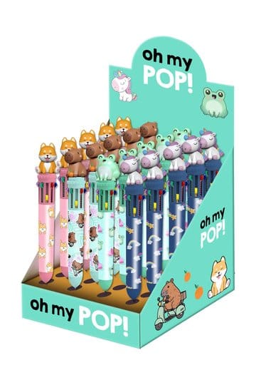 Oh mijn pop! Meerkleurige balpen Mix - Display (24)