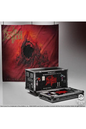 Death Rock Ikonz On Tour Road Case Standbeeld + podiumachtergrond Set The Sound of Perseverance Tour 1998