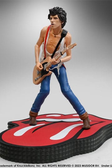 Het Rolling Stones Rock Iconz -standbeeld Keith Richards (Tattoo You Tour 1981) 22 cm