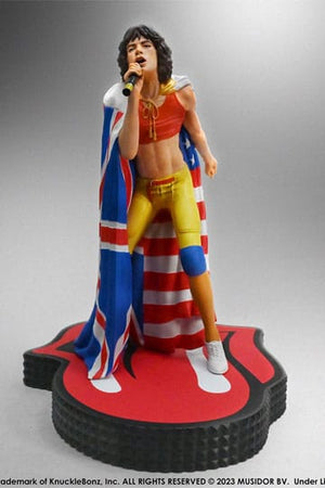 Het Rolling Stones Rock Iconz -standbeeld Mick Jagger (Tattoo You Tour 1981) 22 cm