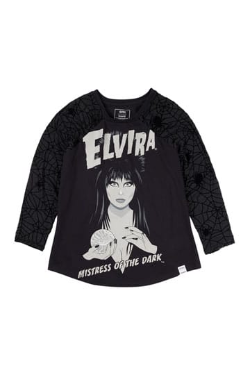 Elvira by Loungefly Tee T-shirt Unisex gesmokte raglan