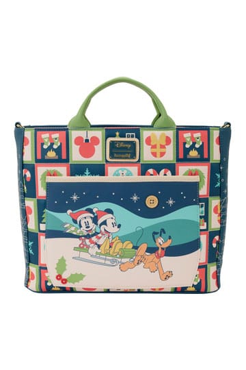 Disney by Loungefly canvas draagtas Mickey en Minnie Holiday