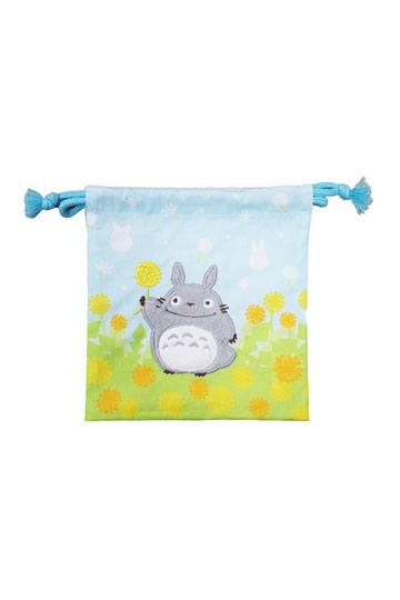 Mijn buurman totoro wasserij opbergtas totoro met bloemen 20 x 19 cm