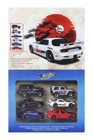 Hot Wheels Silver Series gegoten voertuig 6-pack 1/64 straten van Japan