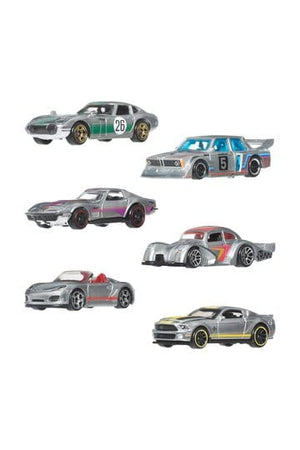 Hot Wheels Silver Series gegoten voertuig 6-pack 1/64 ZAMAC
