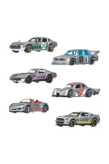 Hot Wheels Silver Series gegoten voertuig 6-pack 1/64 ZAMAC