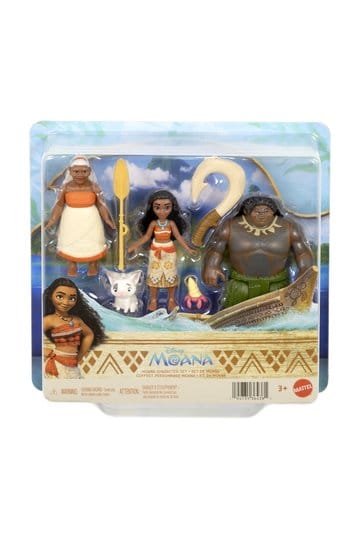 Vaiana actiefiguur 3-pack karakterset 9 cm