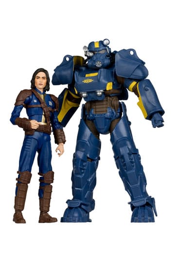 Fallout 4 Standbeeld 2-Pack T-60 Vault Tec & Sole Survivor 18 cm