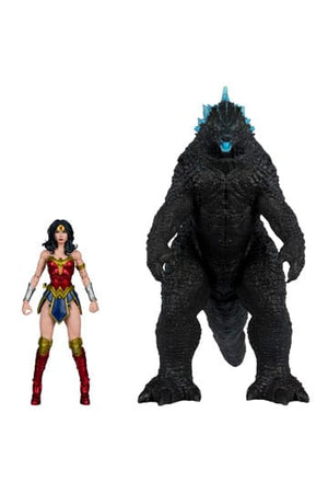DC Justice League Monsterverse DC Multiverse actiefiguren 2-pack Wonder Woman Vs. Atomaire Blast Godzilla 18 cm