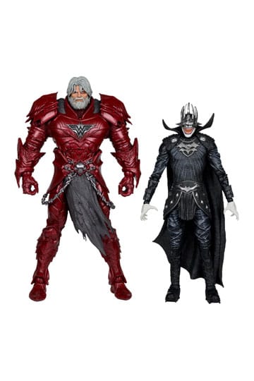 DC Multiverse McFarlane Collector Edition actiefiguren, 2-pack #04 Batman die lacht (Knight Armor) en genadeloos (Dark Multiverse) 18 cm