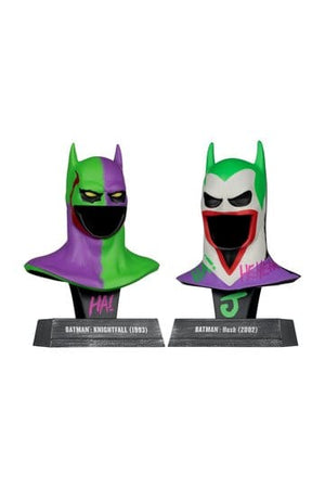Batman DC Direct Mini Replica 1/3 2-pack Batman Cowls Hush & Knightfall (Jokerized) (gouden label) 18 cm