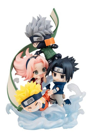Naruto Shippuden Figunity PVC Mini -standbeeld verzamelt hier, Team 7 13 cm (met geschenk)