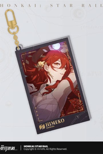 Honkai: Star Rail Countdown Departure Series Acryl sleutelhanger Himeko Glitter 9 cm