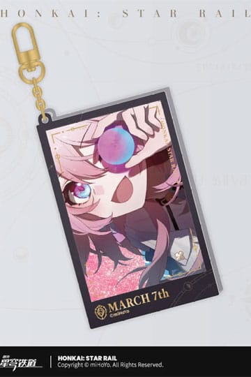 Honkai: Star Rail Countdown Departure Series Acryl sleutelhanger 7 maart Glitter 9 cm