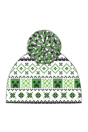 Minecraft pom-pom beanie