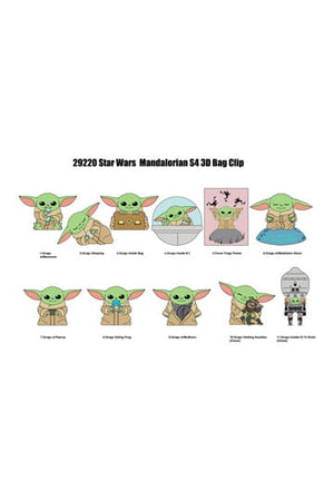 Star Wars 3D-schuimzakclips Best of Grogu Series 1 Display (24)