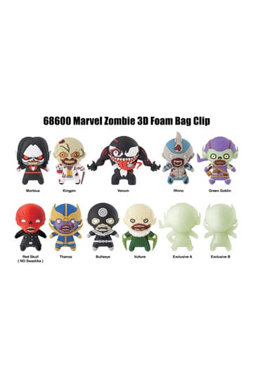 Marvel 3D PVC-tasclips Serie 1 Zombies-display (24)