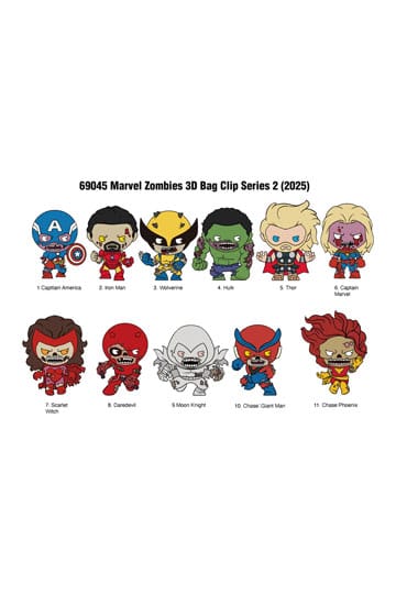 Marvel PVC Tasclips Serie 2 Zombies Display (24)