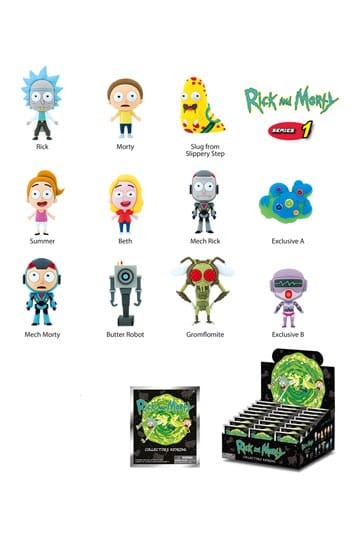 Rick en Morty 3D PVC Bag Clips Series 1 Display (24)
