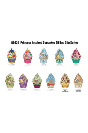 Disney Princess 3D-schuimzakclips Cupcake-display (24)