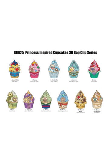 Disney Princess 3D-schuimzakclips Cupcake-display (24)