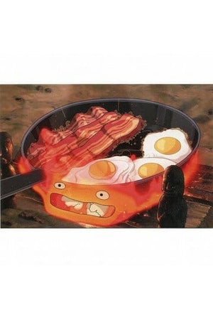 Howl's Moving Castle Ansichtkaarten Calcifer spek & ei